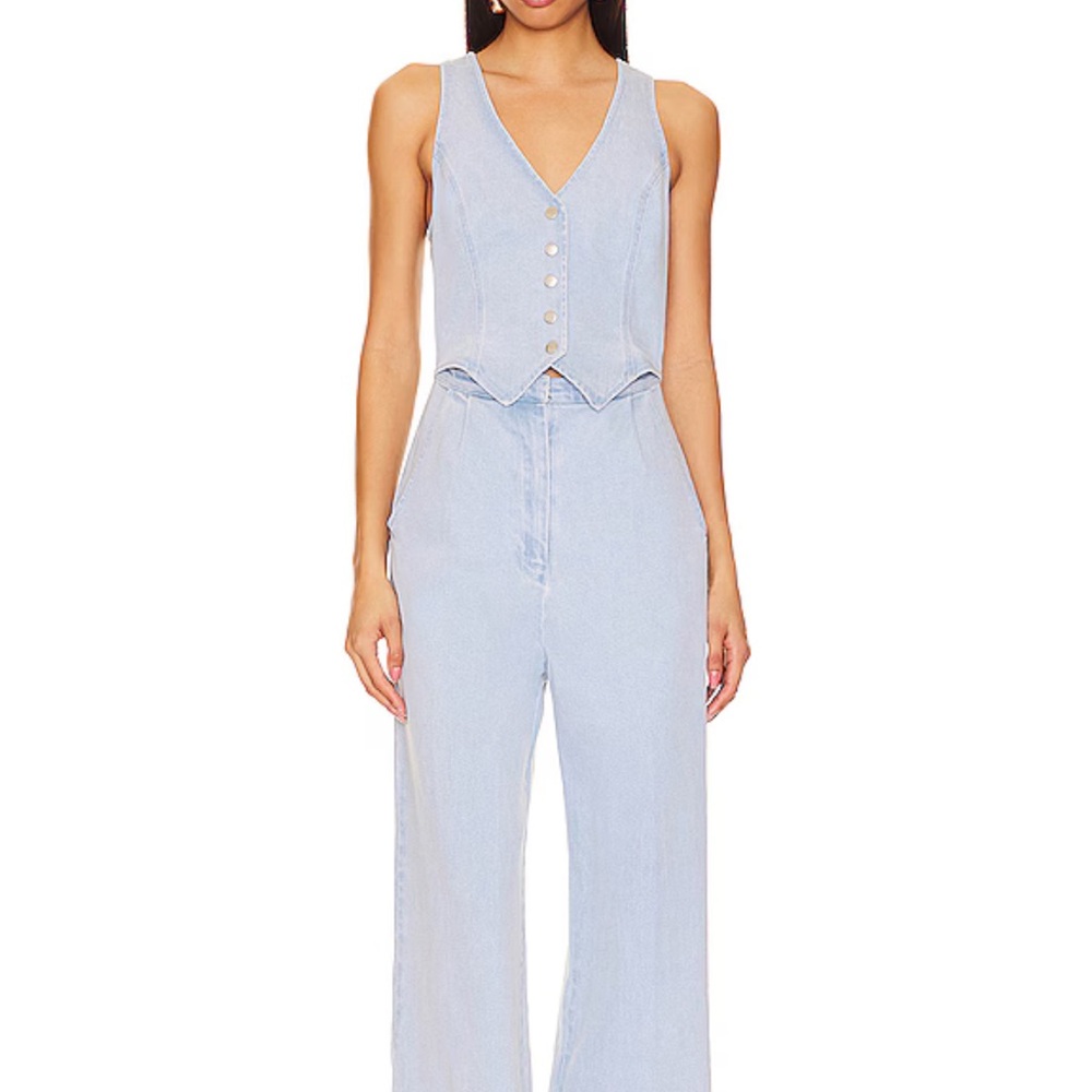 Amanda Uprichard Denim Jumpsuit